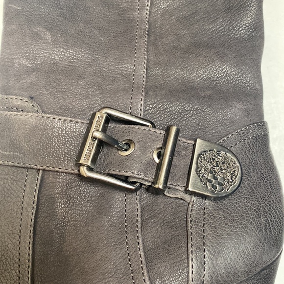 Vince Camuto New! Boots Callison Heeled Grey with Black Metal Buckles Davys Gray - Picture 14 of 16